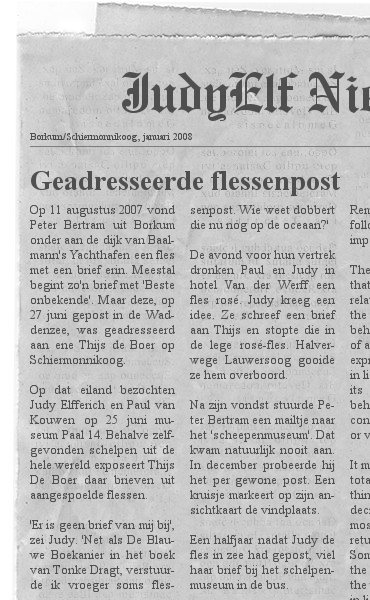 Geadresseerde flessenpost
