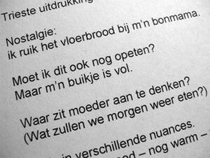 Vloerbrood van bonmama, tekst Suzanne Huisman