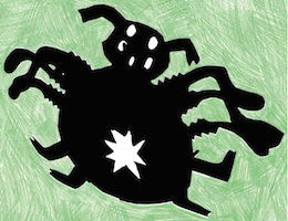 Schaduwspin, gemaakt door Mara van der Schoof (8 jaar) Schaduwspin, gemaakt door Mara van der Schoof (8 jaar)