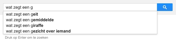 wat zegt een g (Google-poëzie)