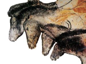 paarden, prehistorische kunst in de grot van Chauvet