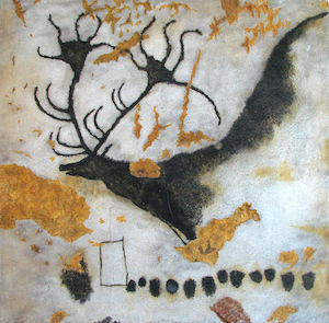 reuzenhert, prehistorische kunst in de grot van Lascaux reuzenhert, prehistorische kunst in de grot van Lascaux