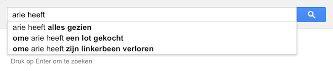 arie heeft (Google-poëzie)