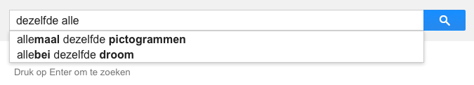 dezelfde alle (Google-poëzie)