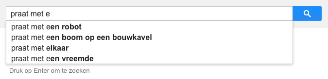 praat met e (Google-poëzie)