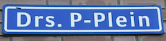 naambord Drs. P-plein