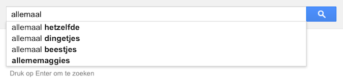 allemaal (Google-poëzie)