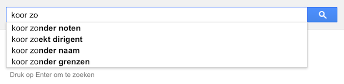 koor zo (Google-poëzie)